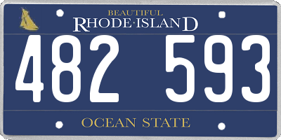 RI license plate 482593