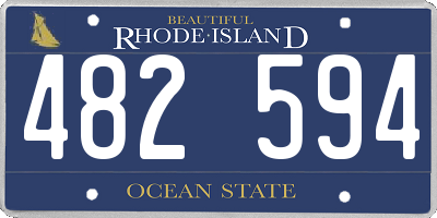 RI license plate 482594