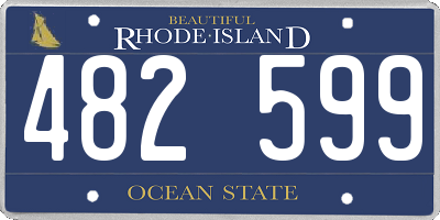 RI license plate 482599