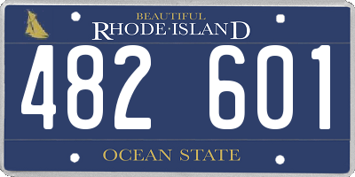 RI license plate 482601