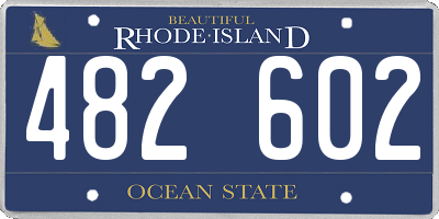 RI license plate 482602