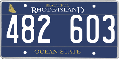 RI license plate 482603