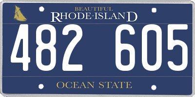 RI license plate 482605