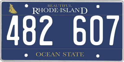 RI license plate 482607