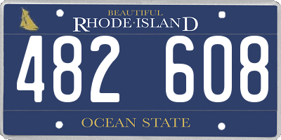RI license plate 482608