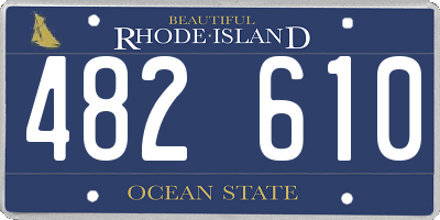 RI license plate 482610