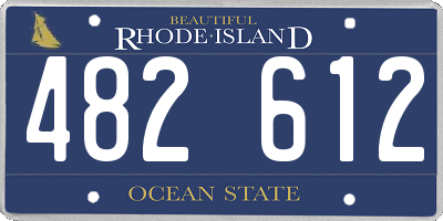 RI license plate 482612