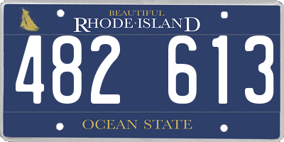 RI license plate 482613