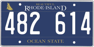 RI license plate 482614