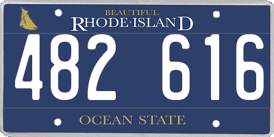 RI license plate 482616