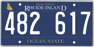 RI license plate 482617