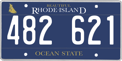 RI license plate 482621