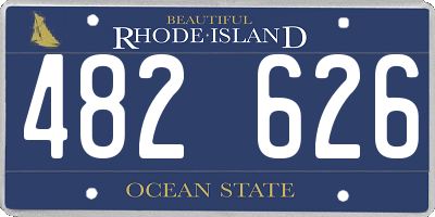 RI license plate 482626