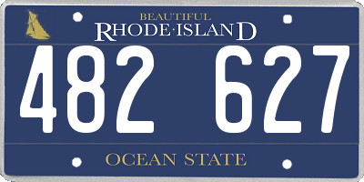 RI license plate 482627