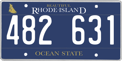RI license plate 482631