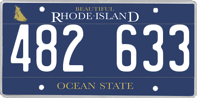 RI license plate 482633