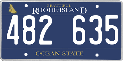 RI license plate 482635