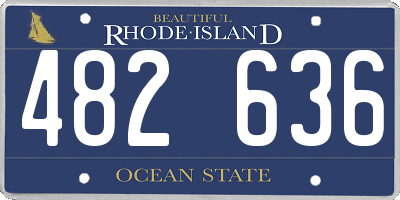 RI license plate 482636