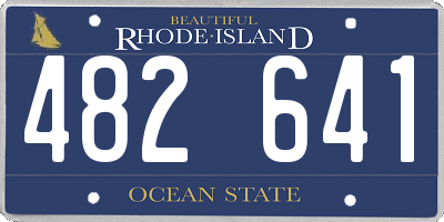 RI license plate 482641