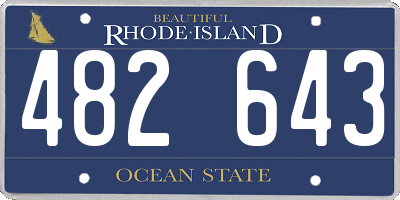 RI license plate 482643