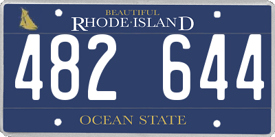 RI license plate 482644