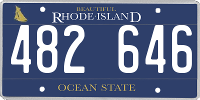 RI license plate 482646