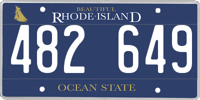 RI license plate 482649