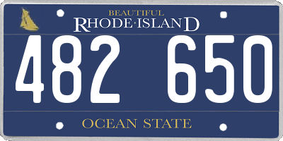 RI license plate 482650