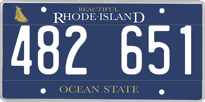 RI license plate 482651