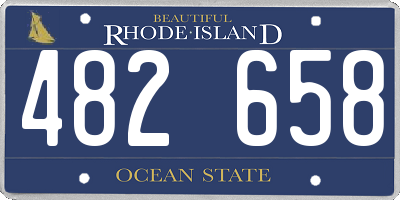 RI license plate 482658