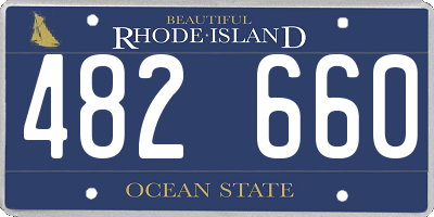RI license plate 482660
