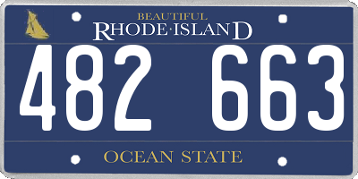 RI license plate 482663