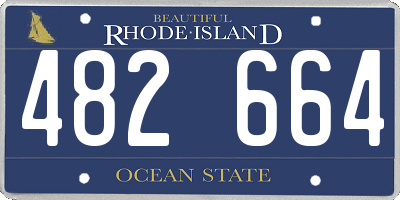 RI license plate 482664