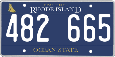 RI license plate 482665