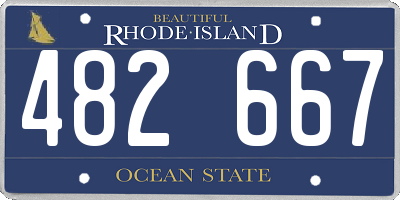RI license plate 482667