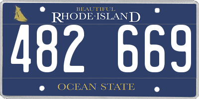 RI license plate 482669