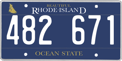 RI license plate 482671