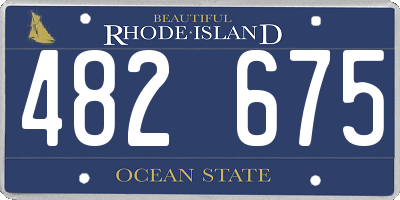 RI license plate 482675