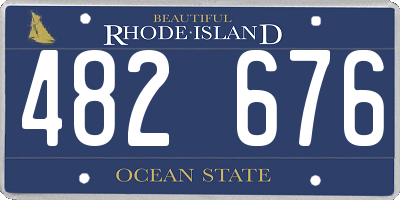 RI license plate 482676