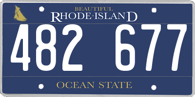 RI license plate 482677