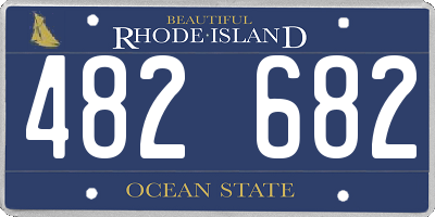 RI license plate 482682