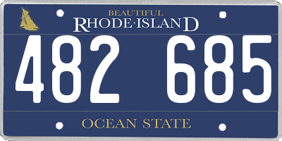 RI license plate 482685