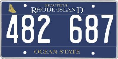RI license plate 482687