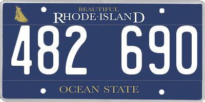 RI license plate 482690