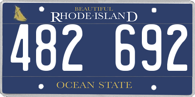 RI license plate 482692
