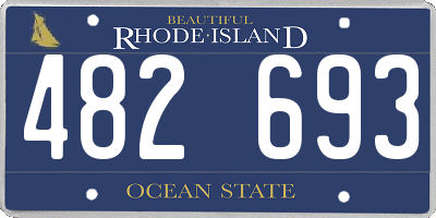 RI license plate 482693