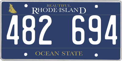 RI license plate 482694