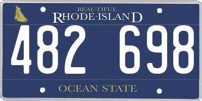 RI license plate 482698