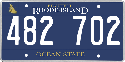 RI license plate 482702
