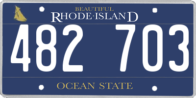 RI license plate 482703